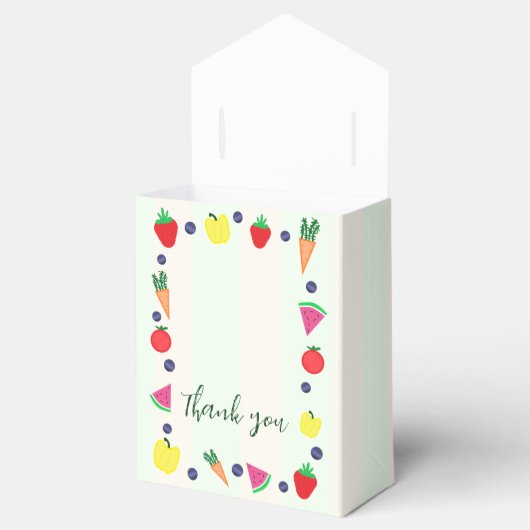 地元で栽培されたファーマーズマーケットベビーシャワー フェイバーボックス (オープン)