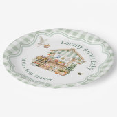 地元で栽培されたファーマーズマーケットベビーシャワー ペーパープレート (アングル)