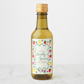 地元で栽培されたファーマーズマーケットベビーシャワー ワインラベル (正面)