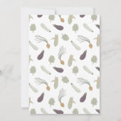 地元で栽培されたファーマーズマーケットベビーシャワー 招待状 (裏面)