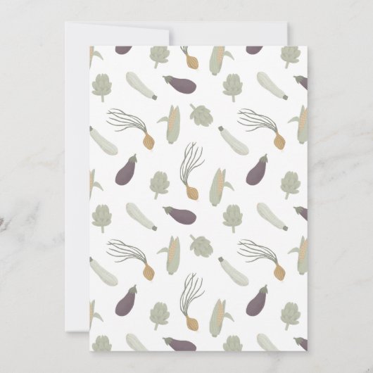 地元で栽培されたファーマーズマーケットベビーシャワー 招待状 (裏面)