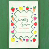 地元で栽培されたファーマーズマーケットベビーシャワー 横断幕