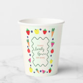 地元で栽培されたファーマーズマーケットベビーシャワー 紙コップ (正面)