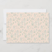 地元で栽培されたヘッジホッグフローラベビーシャワー招待状 サンキューカード (裏面)