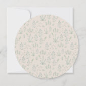 地元で栽培されたヘッジホッグフローラベビーシャワー招待状 サンキューカード (裏面)