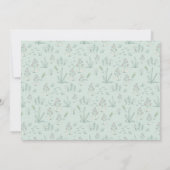 地元で栽培されたヘッジホッグフローラベビーシャワー招待状 サンキューカード (裏面)