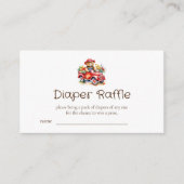 地元で栽培されたベビーおむつラッフルチケット エンクロージャーカード (正面)