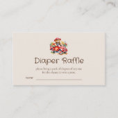 地元で栽培されたベビーおむつラッフルチケット エンクロージャーカード (正面)