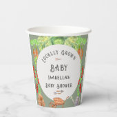 地元で栽培されたベビーセージ緑のベビーシャワー 紙コップ (裏面)