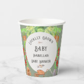 地元で栽培されたベビーセージ緑のベビーシャワー 紙コップ (正面)