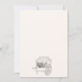 地元で栽培されたベビーハンドドロー赤ちゃんシャワー 招待状 (裏面)