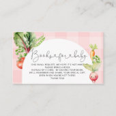 地元で栽培されたベビーピンクの本ベビーチケット エンクロージャーカード (正面)