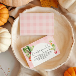 地元で栽培されたベビーピンクの本ベビーチケット エンクロージャーカード