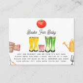 地元で栽培されたベビーピンクガーデンブーツブックリクエスト エンクロージャーカード (正面)