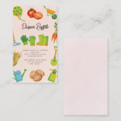 地元で栽培されたベビーブーツおむつラッフル エンクロージャーカード (正面/裏面)