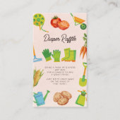 地元で栽培されたベビーブーツおむつラッフル エンクロージャーカード (正面)