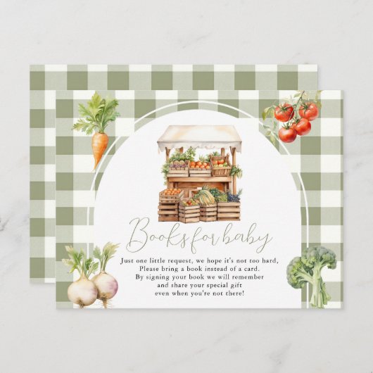 地元で栽培されたベビー用の新鮮マーケットブック ポストカード (正面/裏面)