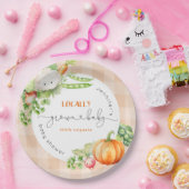 地元で栽培されたベビー秋パンプキンファーム赤ちゃんシャワー ペーパープレート (パーティー)