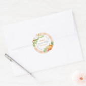 地元で栽培されたベビー秋パンプキンファーム赤ちゃんシャワー ラウンドシール (封筒)