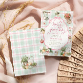 地元で栽培されたベビー農家マーケットガールベビーシャワー 招待状