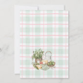 地元で栽培されたベビー農家マーケットガールベビーシャワー 招待状 (裏面)