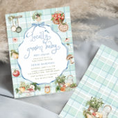 地元で栽培されたベビー農家マーケットボーイベビーシャワー 招待状