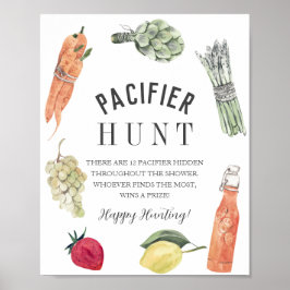 地元で栽培されたベビー農家市場おしゃれな狩り ポスター