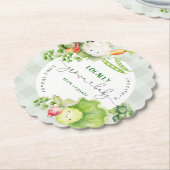 地元で栽培されたベビー農家市場のベビースシャワー ペーパーコースター (アングル)