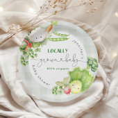 地元で栽培されたベビー農家市場のベビースシャワー ペーパープレート