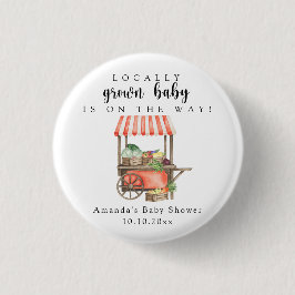 地元で栽培されたベビー農家市場カート赤ちゃんシャワー 缶バッジ
