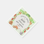 地元で栽培されたベビー農家市場ベビーシャワー スタンダードカクテルナプキン (角)