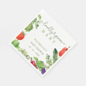 地元で栽培されたベビー農家市場ベビーシャワー スタンダードランチョンナプキン (角)