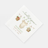 地元で栽培されたベビー農家市場ベビーシャワー スタンダードランチョンナプキン (角)