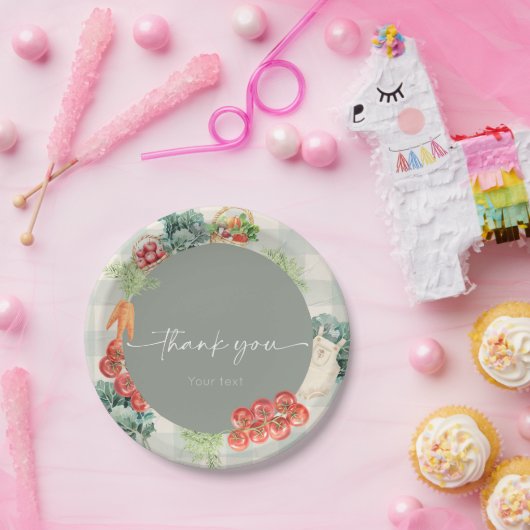 地元で栽培されたベビー農家市場ベビーシャワー ペーパープレート (パーティー)