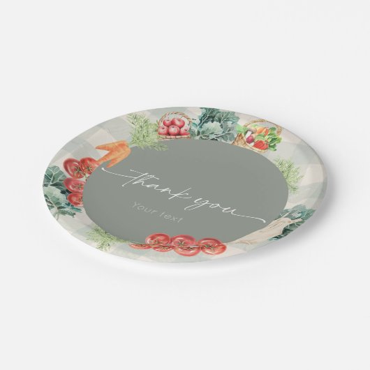 地元で栽培されたベビー農家市場ベビーシャワー ペーパープレート (アングル)