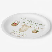 地元で栽培されたベビー農家市場ベビーシャワー ペーパープレート (アングル)