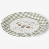 地元で栽培されたベビー農家市場ベビーシャワー ペーパープレート (アングル)