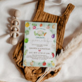 地元で栽培されたベビー農家市場ベビーシャワー 招待状