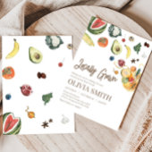 地元で栽培されたベビー農家市場ベビーシャワー 招待状