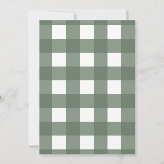 地元で栽培されたベビー農家市場ベビーシャワー 招待状 (裏面)