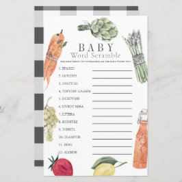 地元で栽培されたベビー農家市場ワードスクランブル