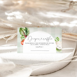 地元で栽培されたベビー野菜おむつラッフルチケット エンクロージャーカード