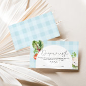 地元で栽培されたベビー野菜おむつラッフルチケット エンクロージャーカード