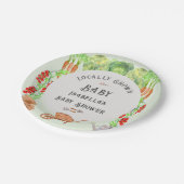 地元で栽培されたベビー、ファーマーズマーケットベビーシャワー ペーパープレート (アングル)