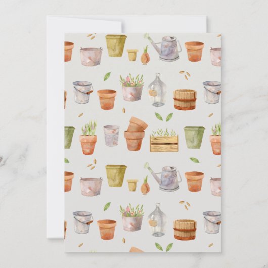 地元で栽培されたベビー、ファーマーズマーケットベビーシャワー 招待状 (裏面)