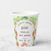 地元で栽培されたベビー、ファーマーズマーケットベビーシャワー 紙コップ (正面)
