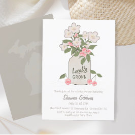 地元で栽培されたミシガン州のベビーシャワー 招待状