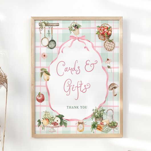 地元で栽培された市場ベビーシャワーカードとギフト ポスター