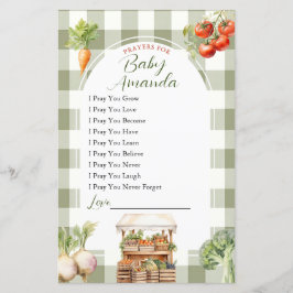 地元で栽培された新鮮な市場のベビーシャワー祈りの言葉