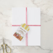 地元で栽培された水色の野菜フルーツ赤ちゃんシャワー ギフトタグ (より糸付き)